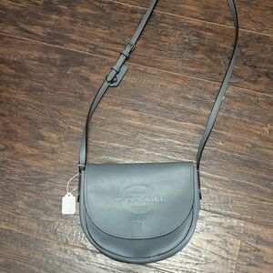 Coach Slate Gray Pebbled Leather Crossbody Bag